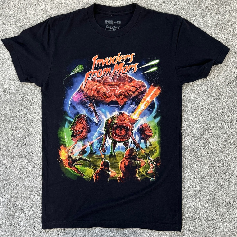 Cavity Colors Invaders From Mars T-Shirt Unisex‎ XS Black Excellent